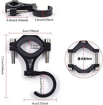 Amazon.co.jp: X-STYLE ハンドルフック 自転車 ヘルメットフック 22mm
